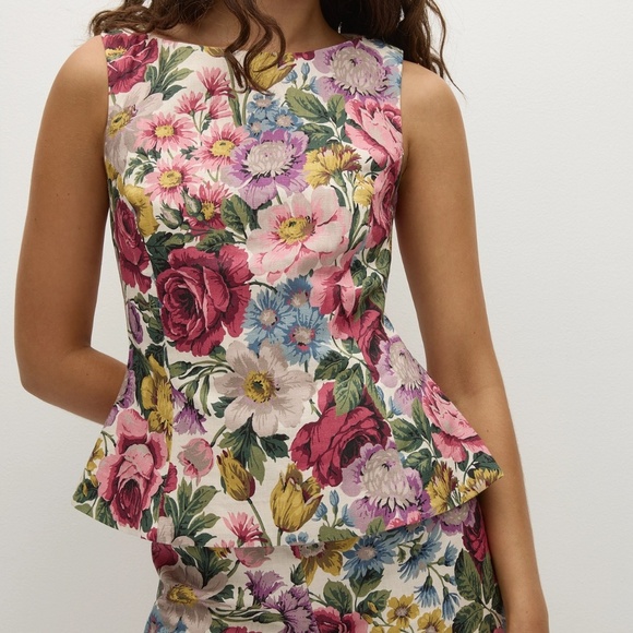 NWT Faithfull the Brand Ana Top Colette Floral Multi XL - Picture 1 of 13
